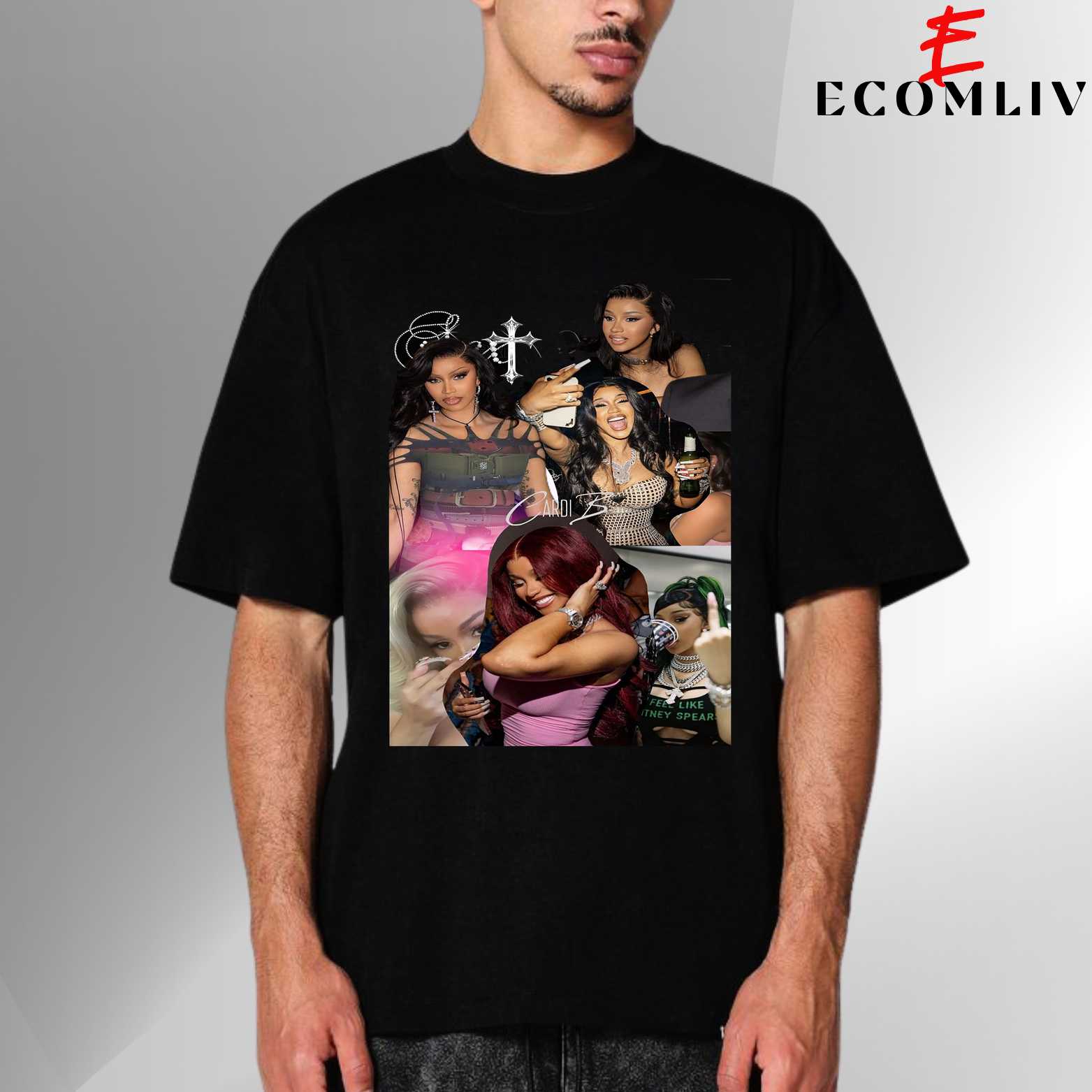 Cardi B Streetwear Graphic Tee, Unisex Rap Music T-Shirt